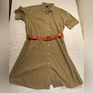 Banana Republican khaki safari dress